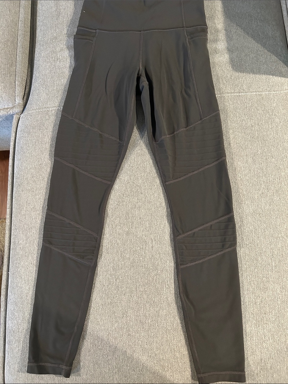 Athleta Inclination Moto gray High-Rise Leggings